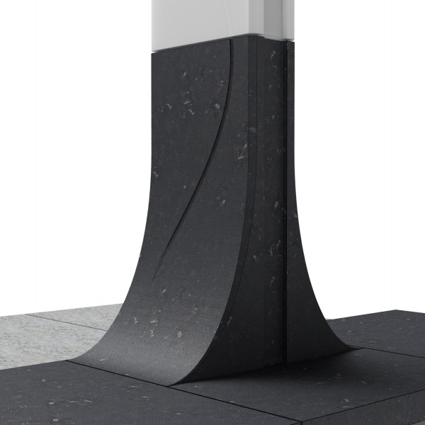 Khalifa stadium wayfinding - base of directional totem