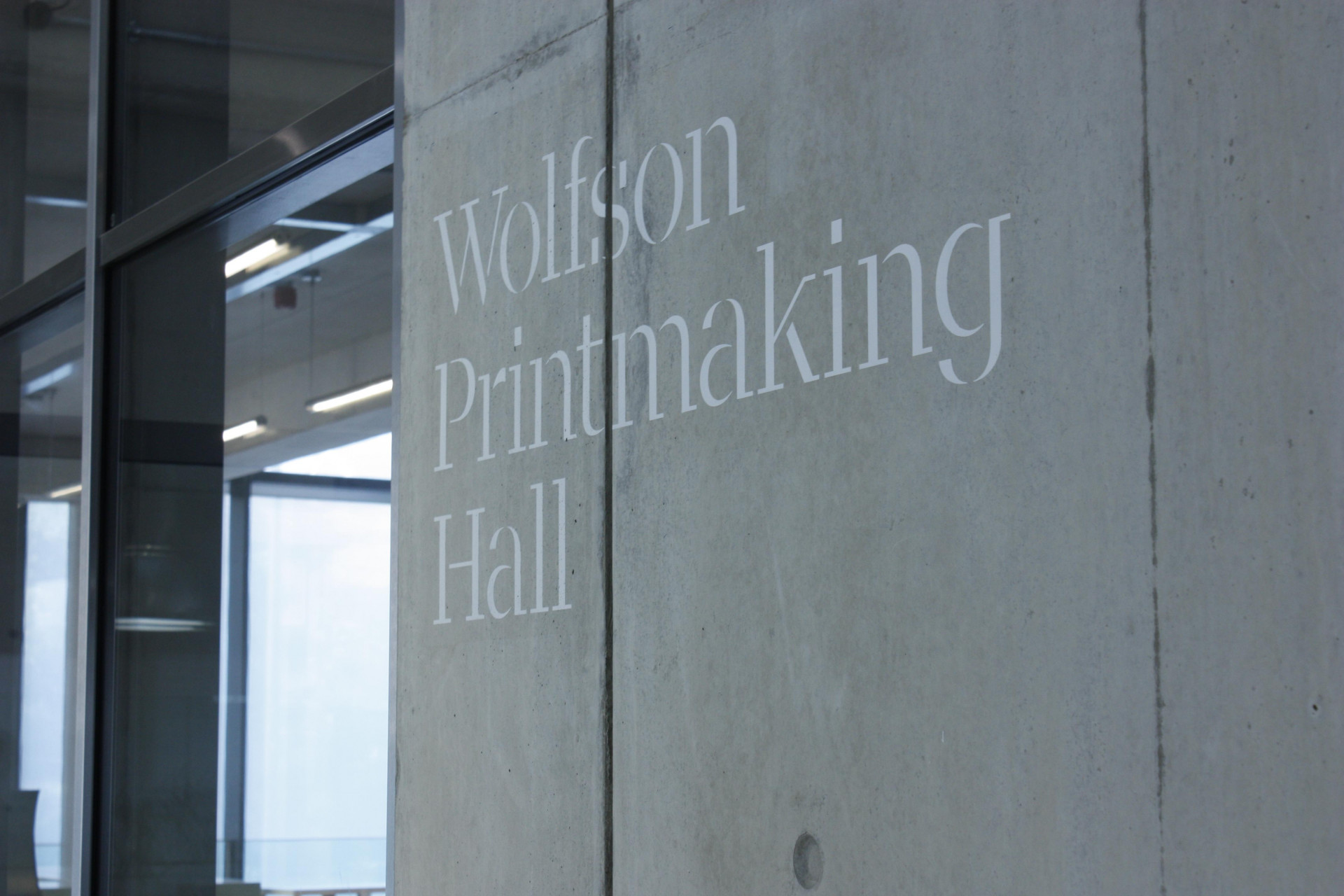 Royal College of Art Wolfson Printmaking Hall close up